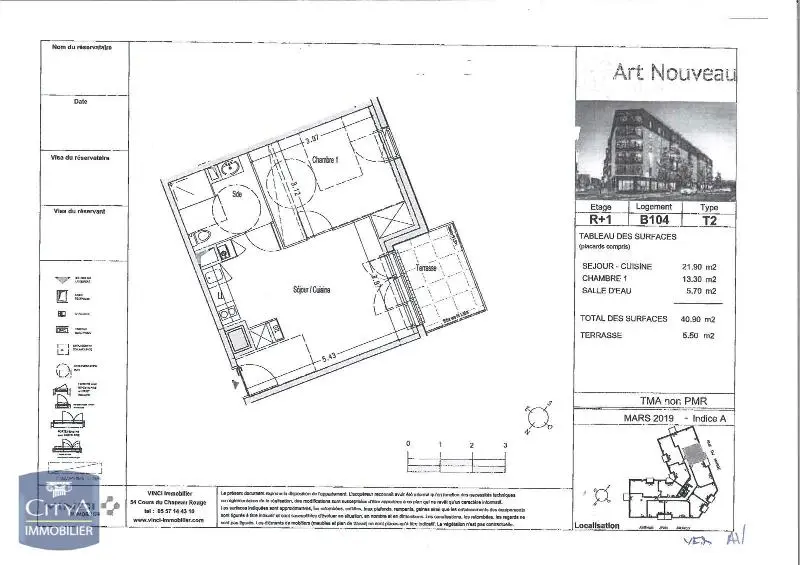 Photo 2 Appartement 2 pièces 40.9m²