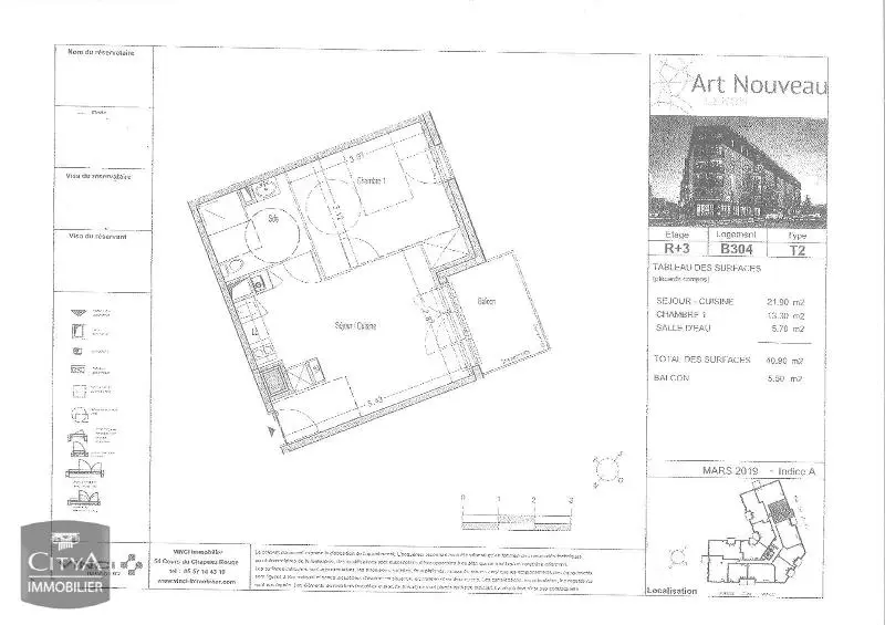 Photo 2 Appartement 2 pièces 40.9m²