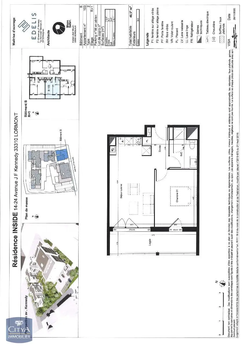 Photo 2 Appartement 2 pièces 40.55m²
