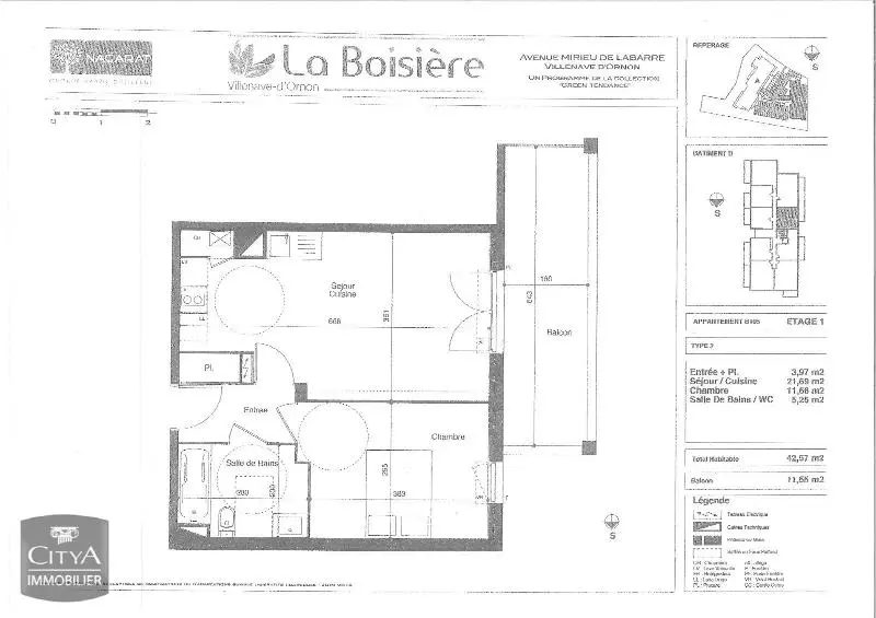 Photo 1 Appartement 2 pièces 41.23m²