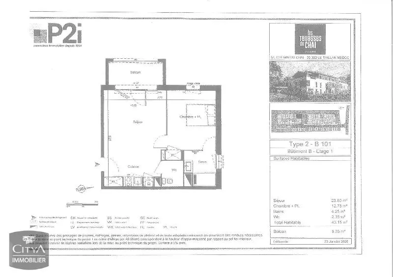 Photo 3 Appartement 2 pièces 43.15m²