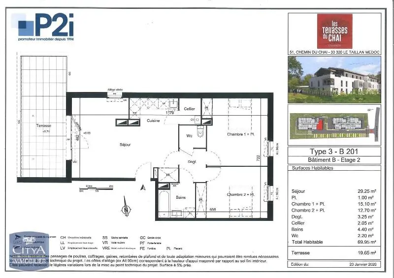 Photo 2 Appartement 3 pièces 69.95m²