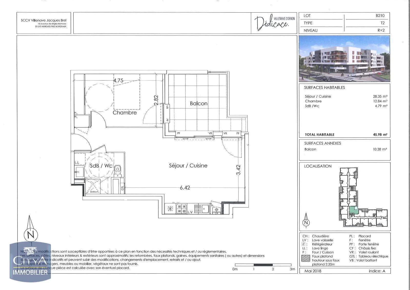 Photo 6 Appartement 2 pièces 45.98m²