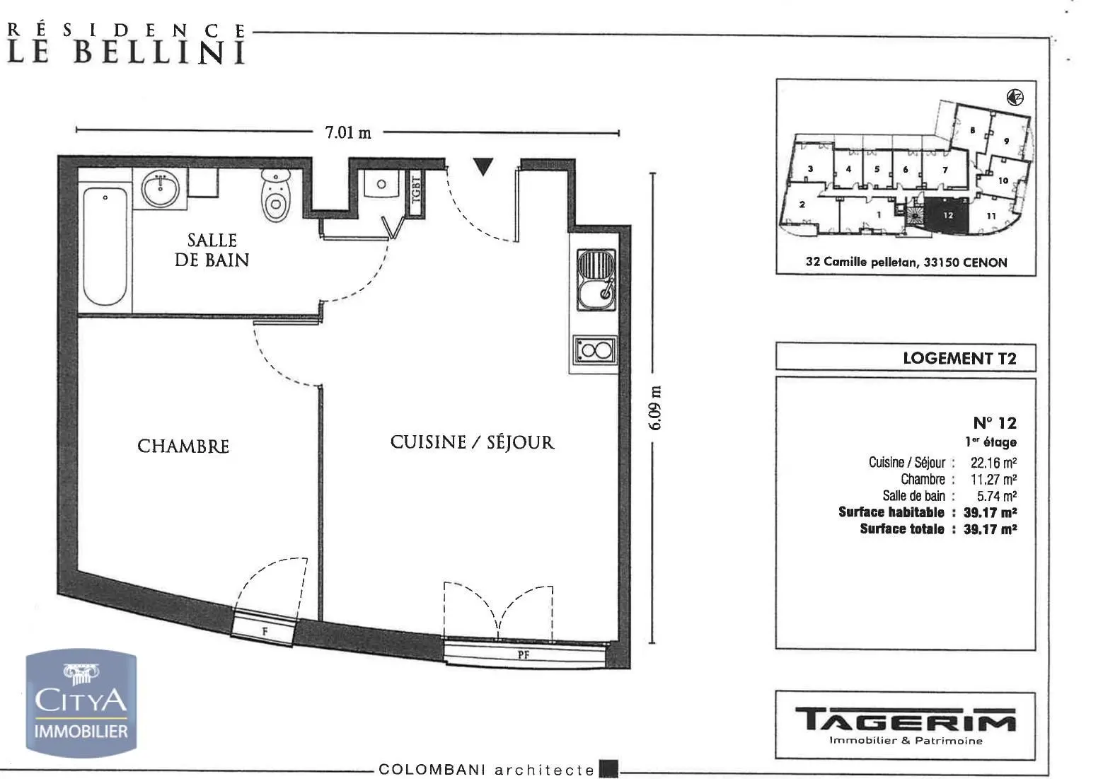 Photo 12 Appartement 2 pièces 39.17m²