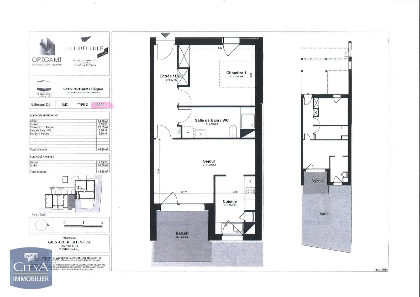 Photo 6 Appartement 2 pièces 46.2m²