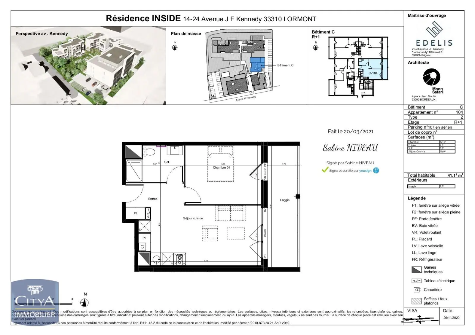 Photo 2 Appartement 2 pièces 41.15m²
