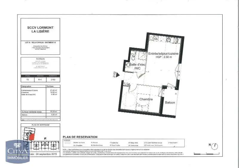 Photo 2 Appartement 2 pièces 38.21m²