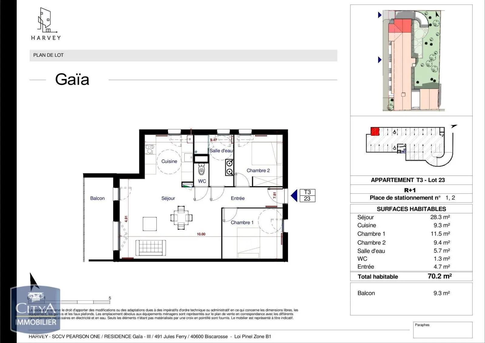 Photo 2 Appartement 3 pièces 70.2m²