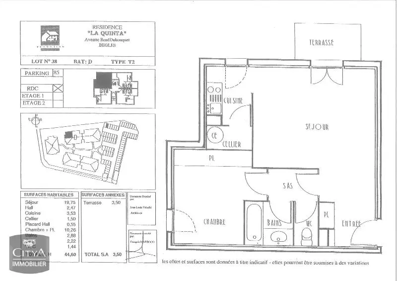 Photo 2 Appartement 2 pièces 44.39m²