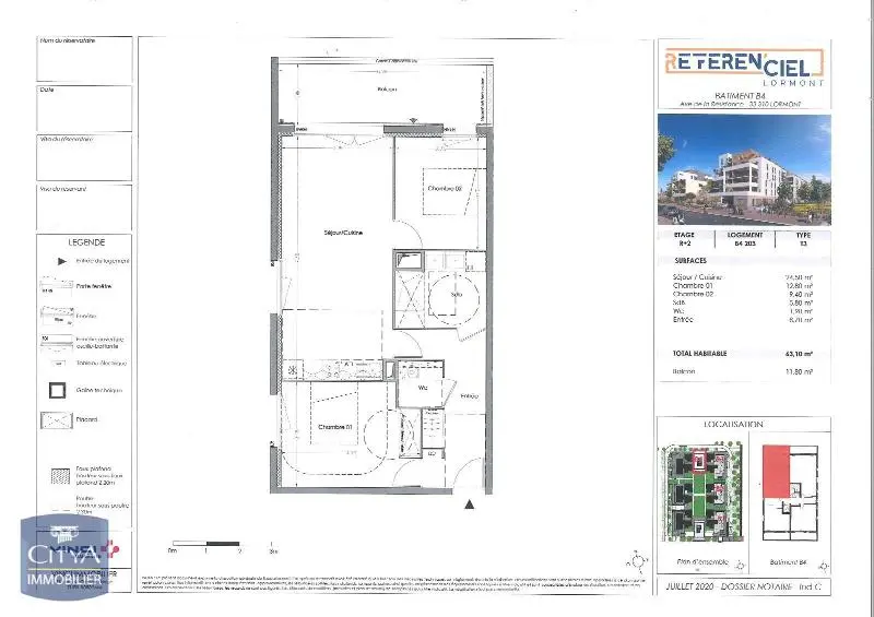 Photo 2 Appartement 3 pièces 63.1m²