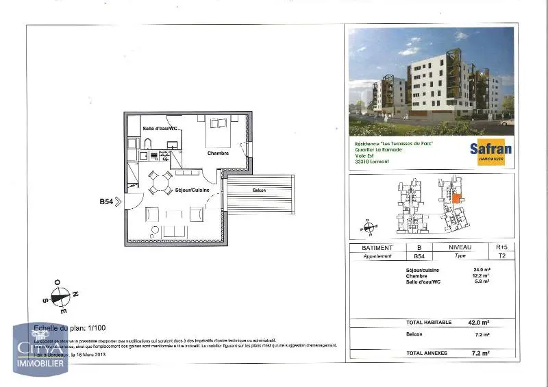 Photo 2 Appartement 2 pièces 42m²