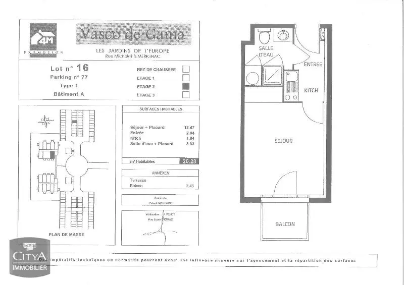 Photo 3 Appartement 1 pièce 20.38m²