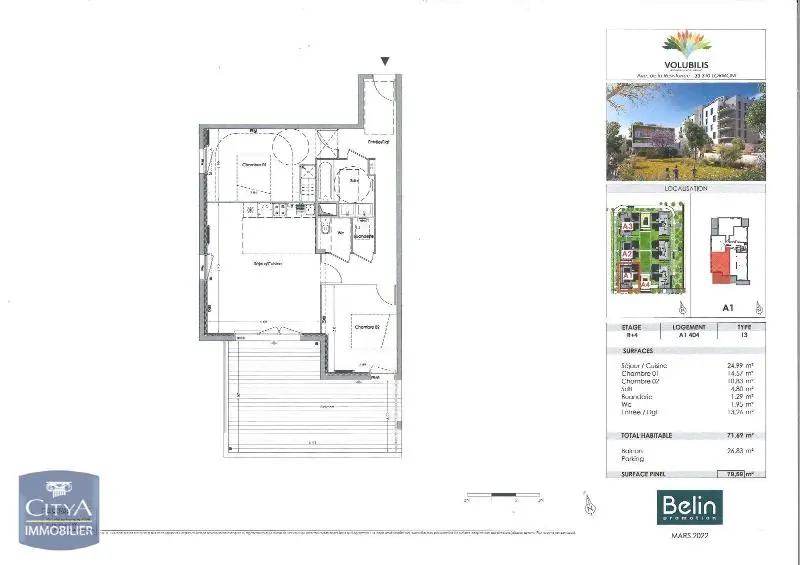 Photo 10 Appartement 3 pièces 71.69m²