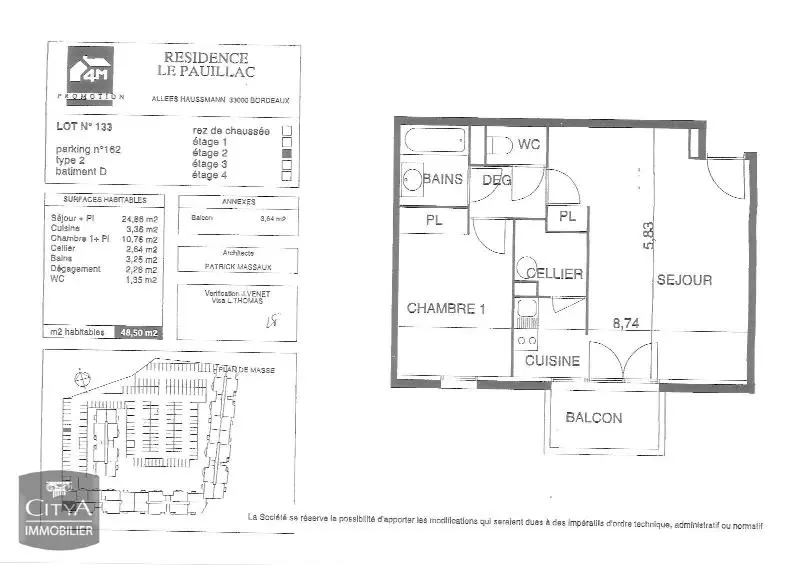 Photo 5 Appartement 2 pièces 48.5m²