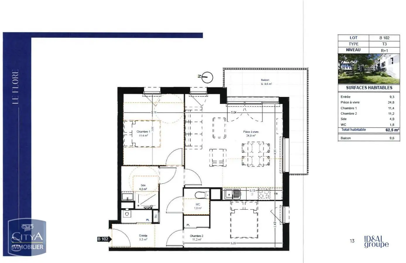 Photo 2 Appartement 3 pièces 62.5m²
