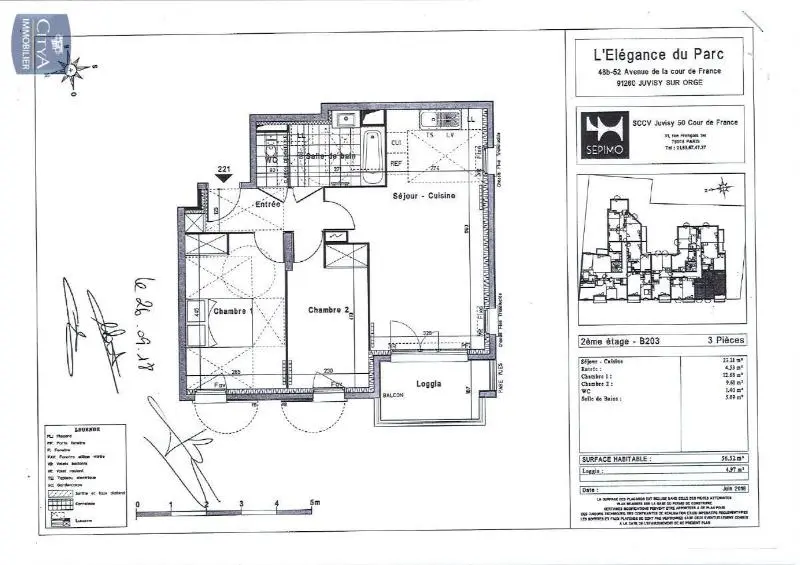 Photo 9 pour Appartement 3 pièces 56.52m² Photo 9 Appartement 3 pièces 56.52m²