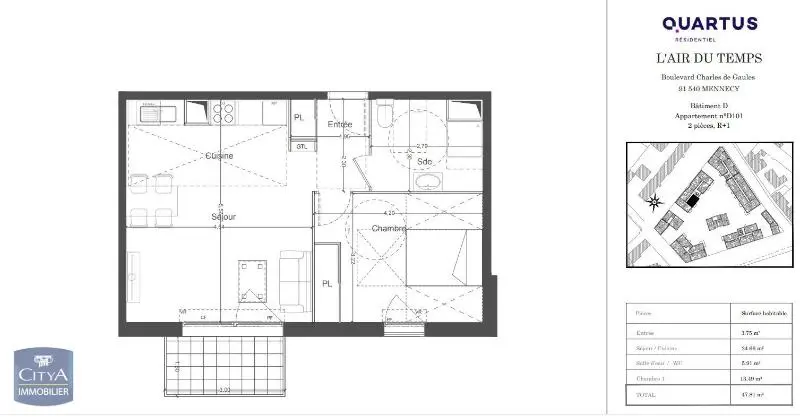 Photo 6 Appartement 2 pièces 47.81m²
