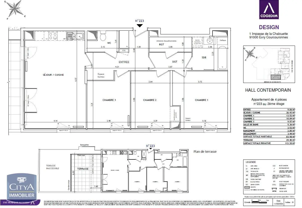 Photo 4 Appartement 4 pièces 83.98m²