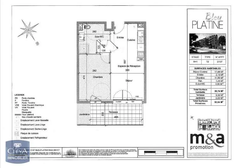 Photo 4 Appartement 2 pièces 38.74m²