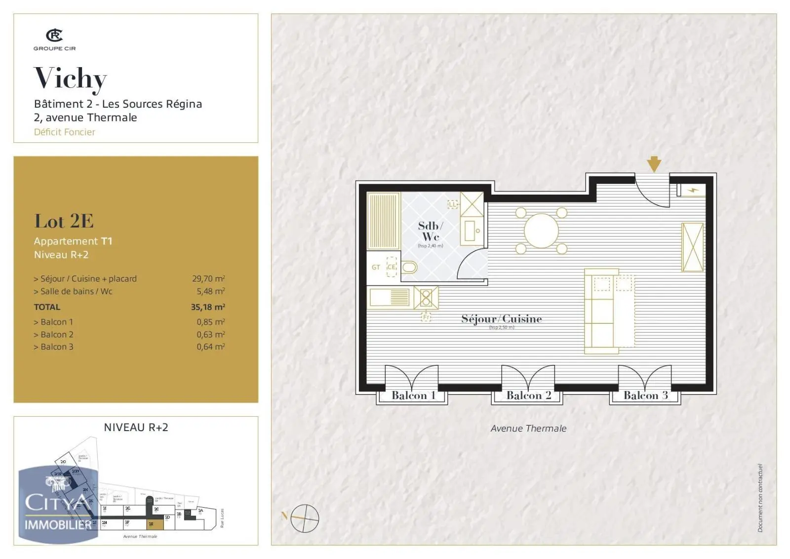 Photo 2 Appartement 1 pièce 35.18m²
