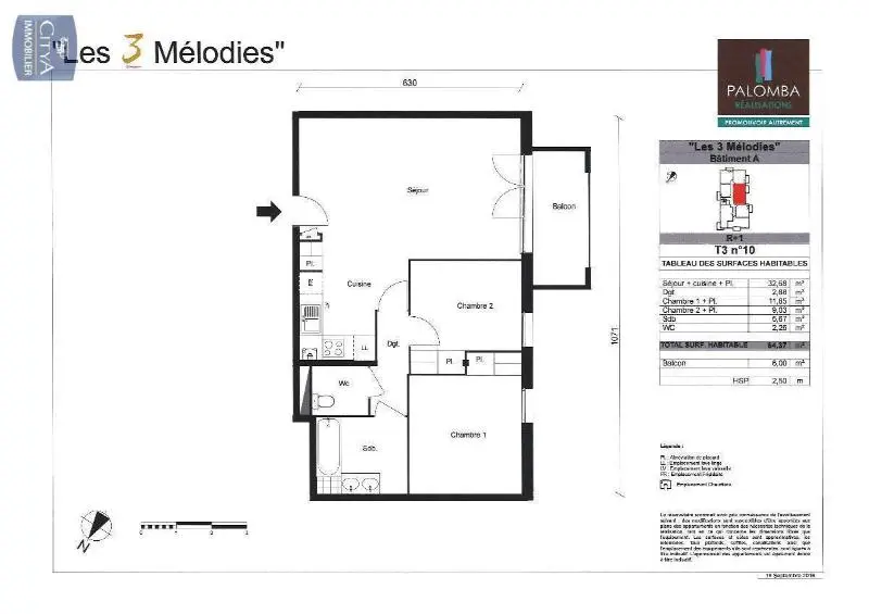 Photo 4 Appartement 3 pièces 64.76m²