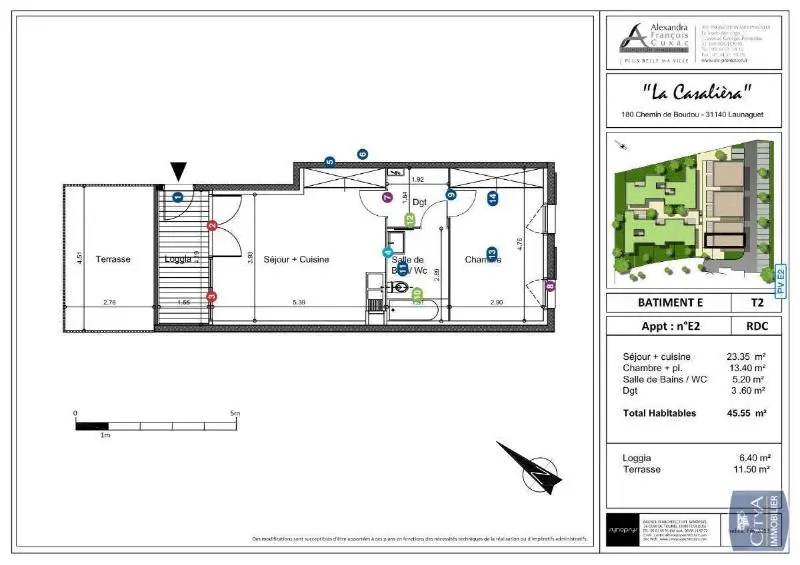 Photo 14 pour Appartement 2 pièces 44.54m² Photo 14 Appartement 2 pièces 44.54m²