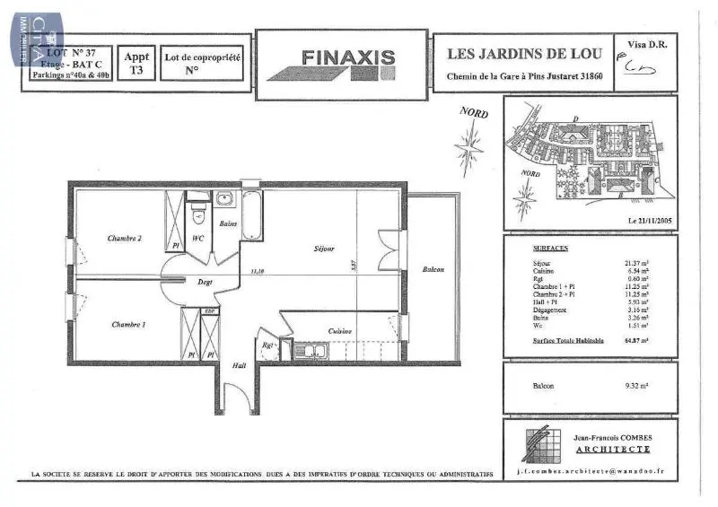 Photo 1 Appartement 3 pièces 64.87m²