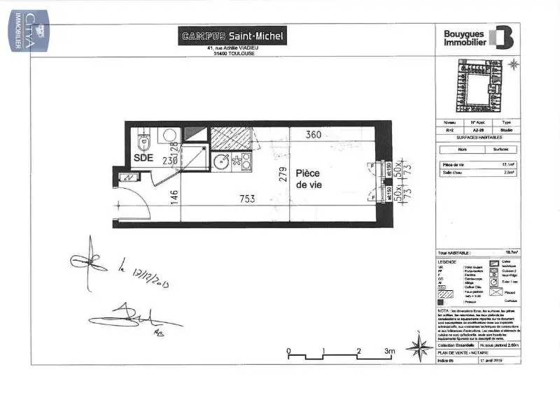 Photo 6 Appartement 1 pièce 19.7m²