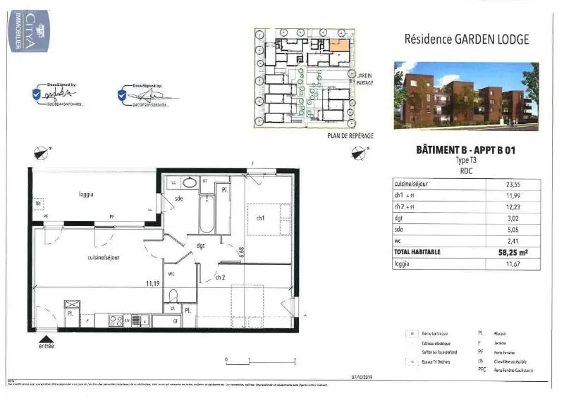 Photo 7 Appartement 3 pièces 58.25m²