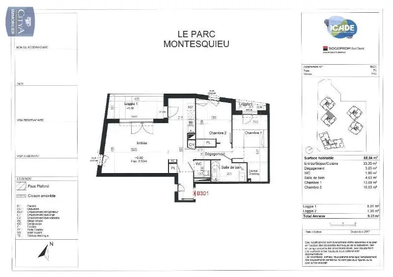Photo 12 Appartement 3 pièces 68.23m²