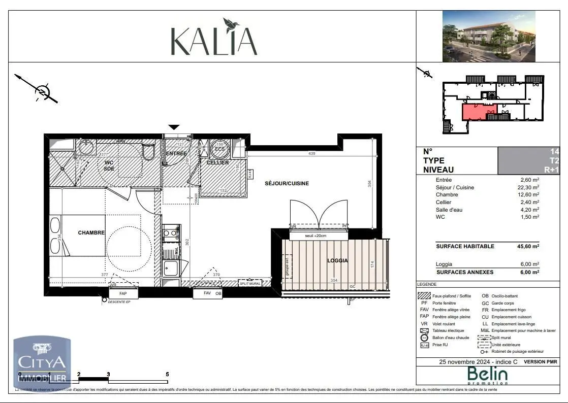 Photo 1 Appartement 2 pièces 45.6m²