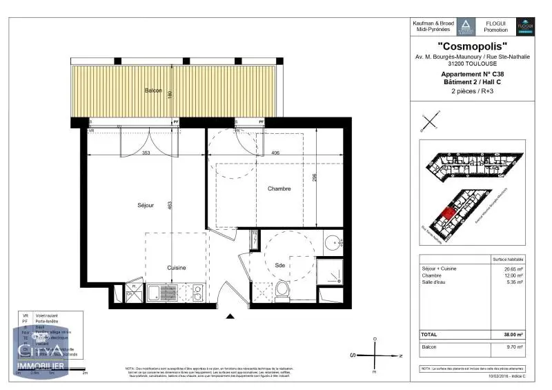 Photo 1 Appartement 2 pièces 38.25m²