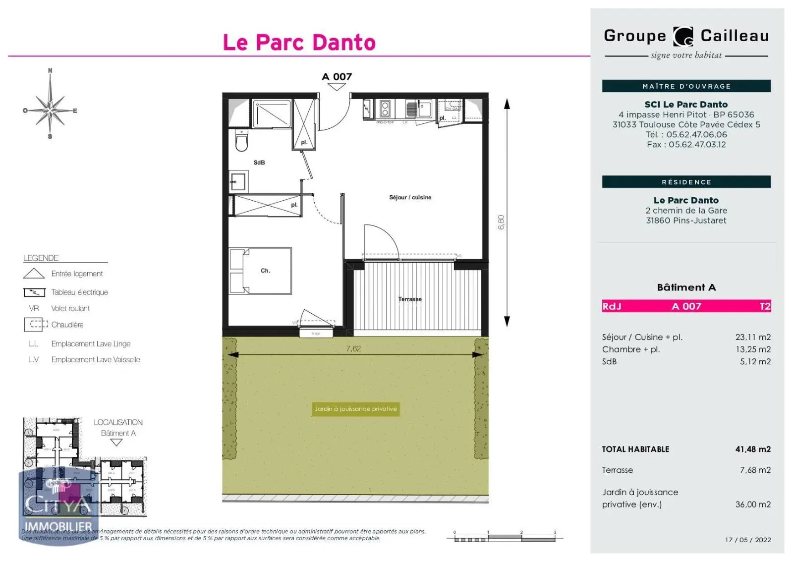 Photo 2 Appartement 2 pièces 41.48m²
