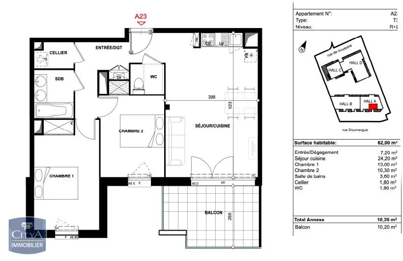 Photo 1 Appartement 3 pièces 62m²