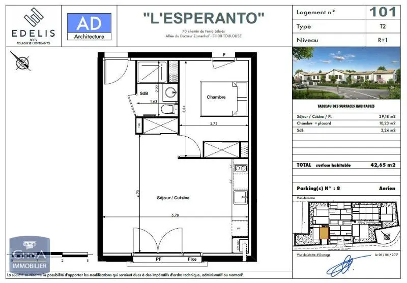 Photo 6 Appartement 2 pièces 42.66m²