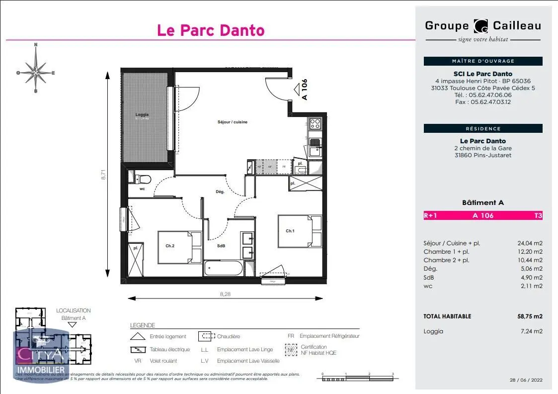 Photo 10 Appartement 3 pièces 58.75m²