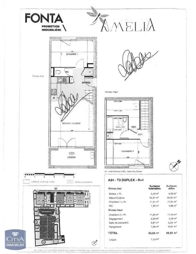 Photo 1 Appartement 3 pièces 63.03m²