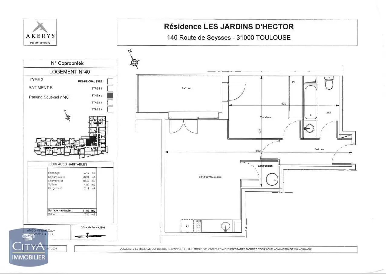 Photo 2 Appartement 2 pièces 41.02m²