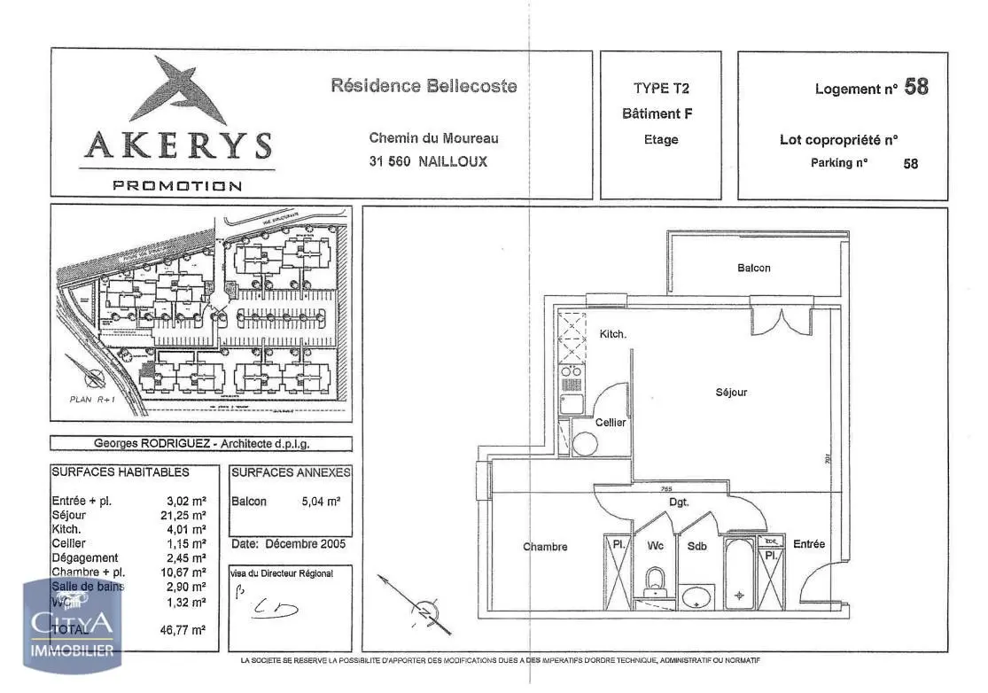 Photo 1 Appartement 2 pièces 46.77m²