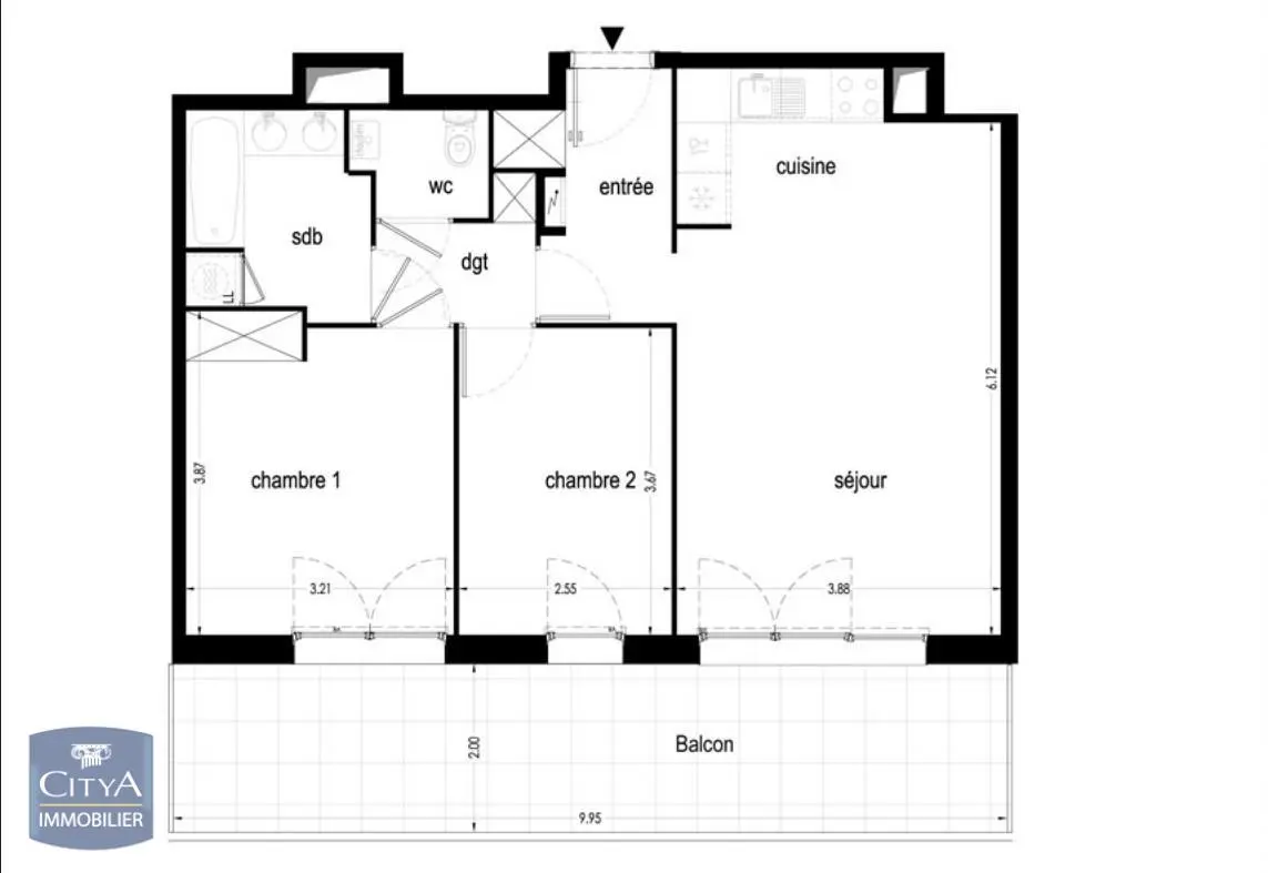 Photo 12 Appartement 3 pièces 61.21m²