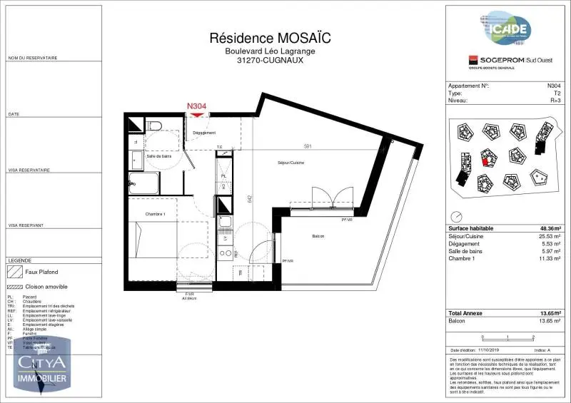 Photo 1 Appartement 2 pièces 48.37m²