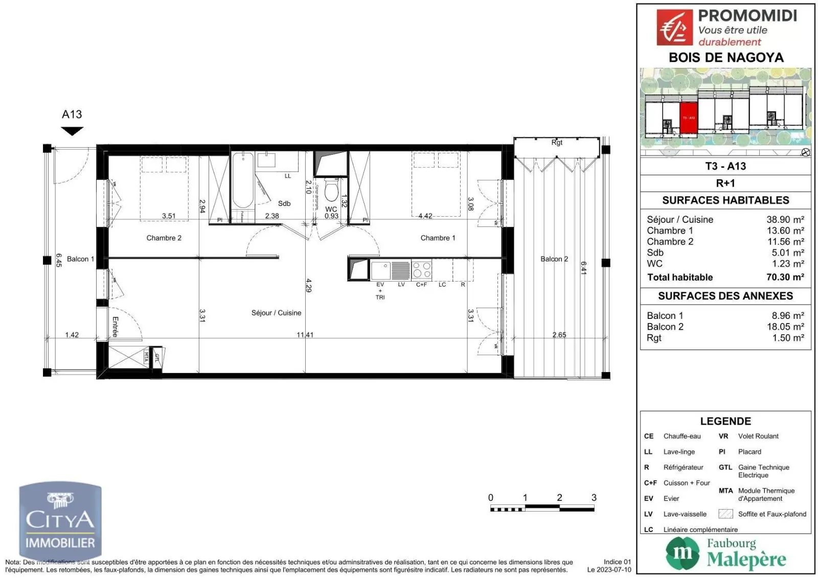Photo 11 Appartement 3 pièces 70.3m²