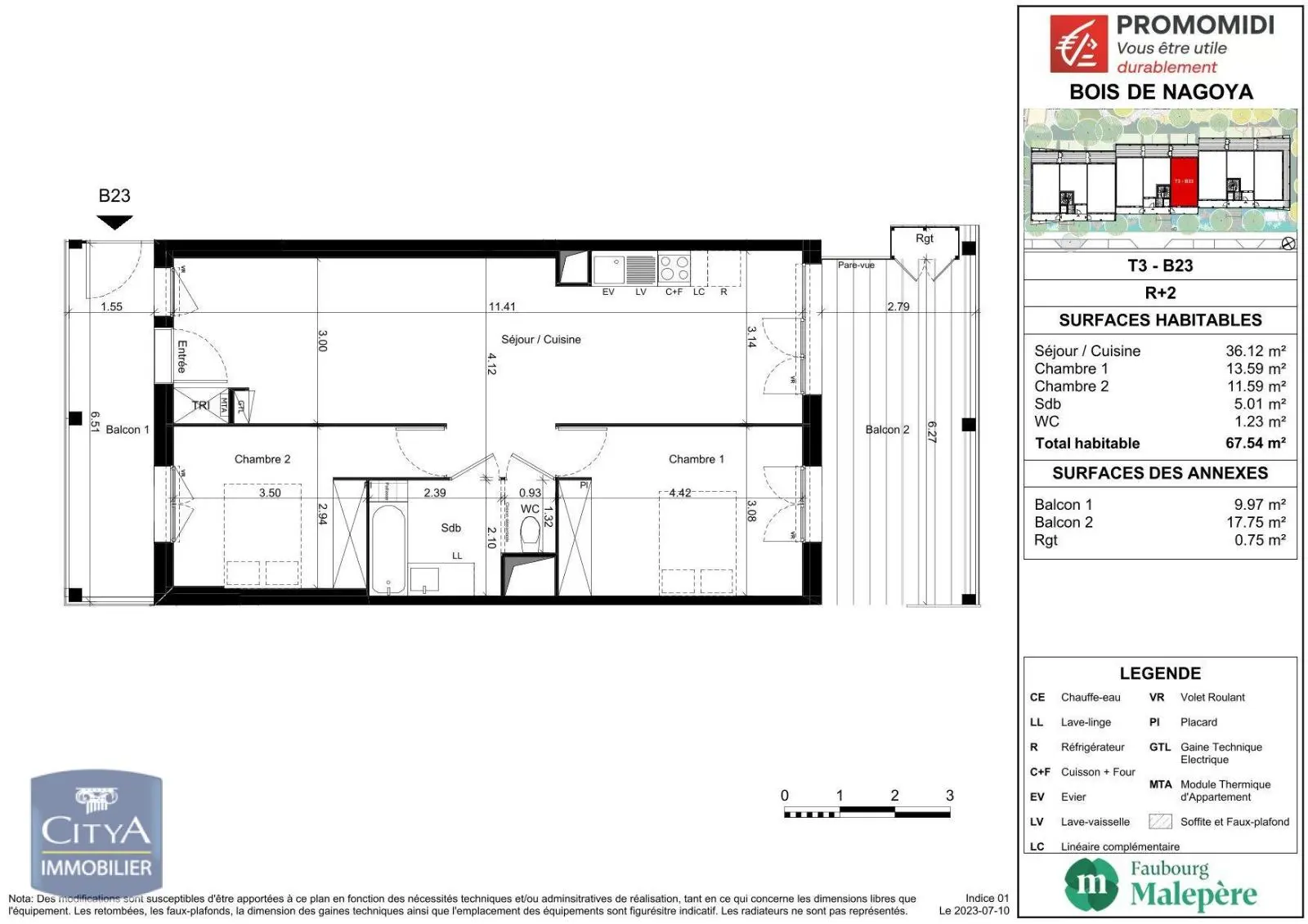 Photo 8 Appartement 3 pièces 67.54m²