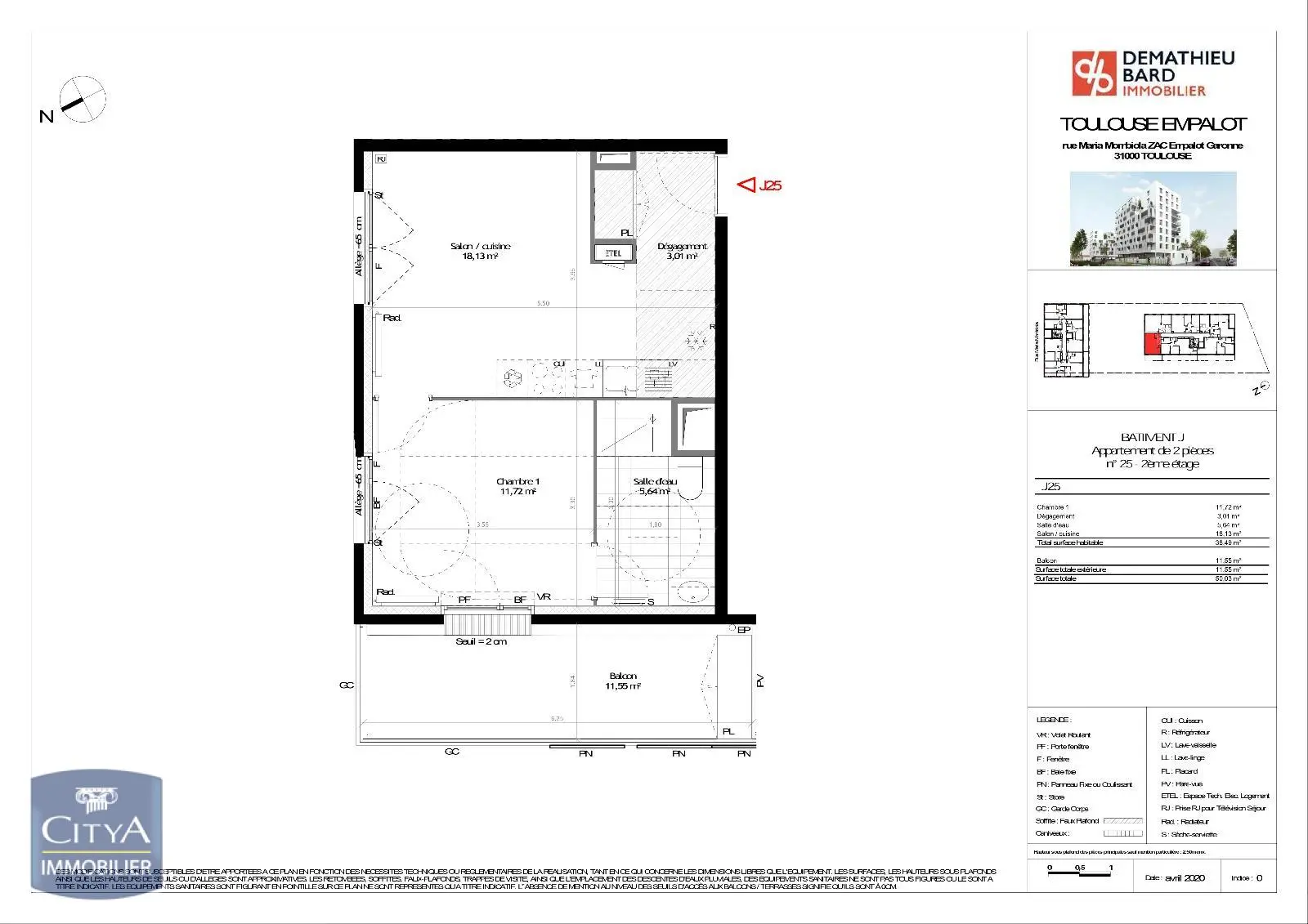 Photo 1 Appartement 2 pièces 38.49m²