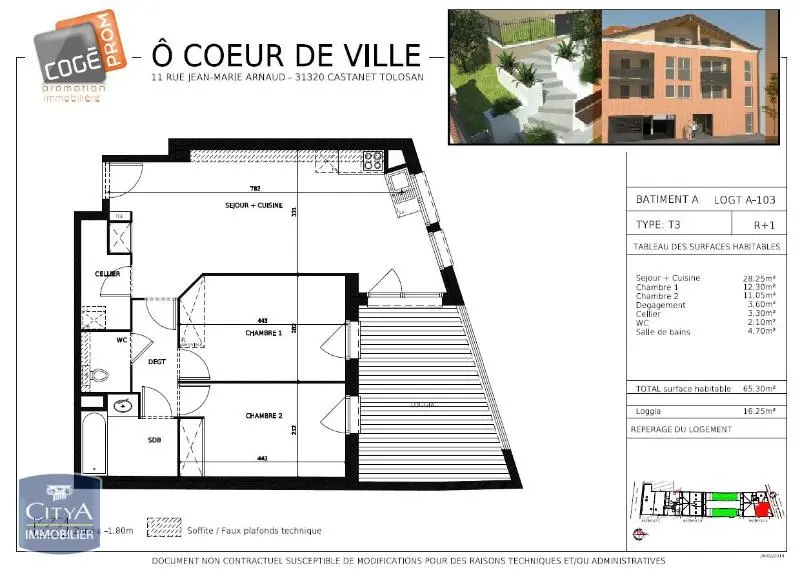 Photo 2 Appartement 3 pièces 65.2m²
