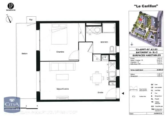 Photo 10 Appartement 2 pièces 44.86m²
