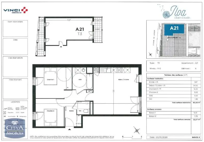 Photo 8 Appartement 3 pièces 60.68m²