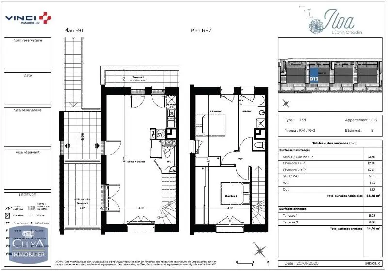 Photo 9 Appartement 3 pièces 66.27m²