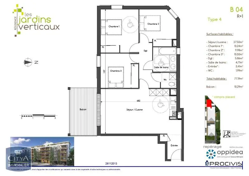 Photo 15 Appartement 4 pièces 77.19m²