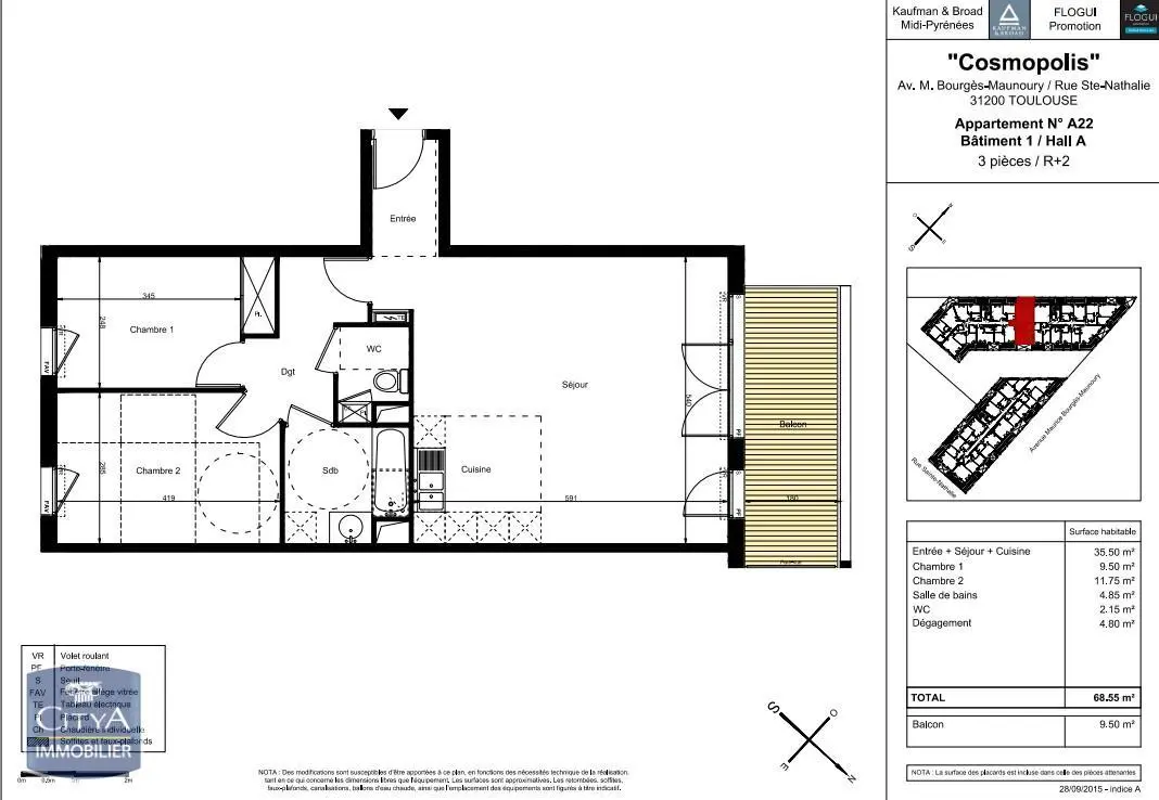 Photo 9 Appartement 3 pièces 68.73m²